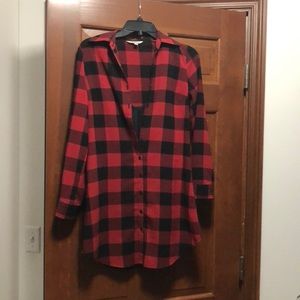 Black/red buffalo plaid dress